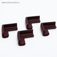 Защитные накладки на углы, набор 4 шт., цвет коричневый, Крошка Я Защитные накладки на углы, набор 4 шт., цвет коричневый, Крошка Я