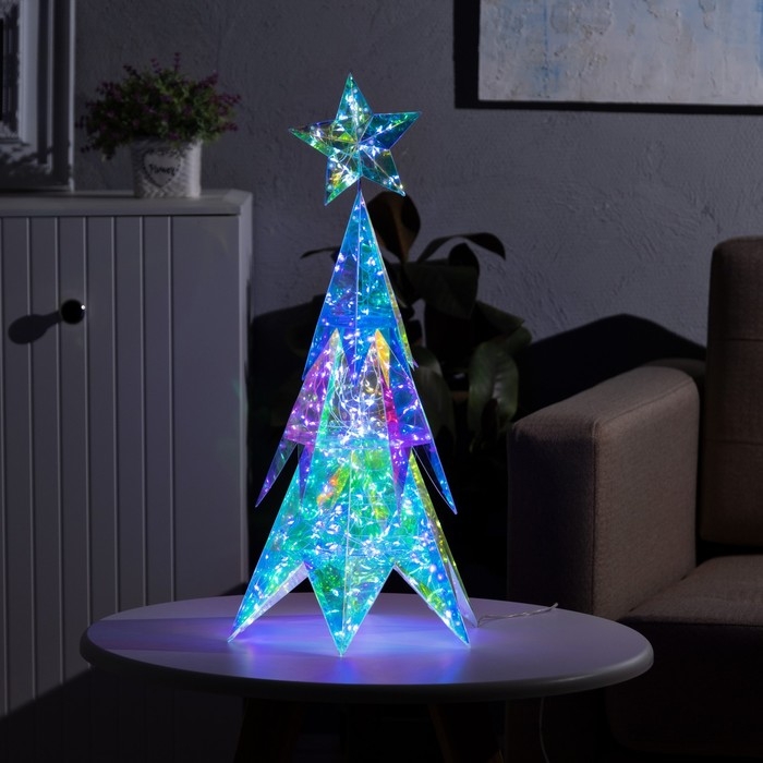 Светодиодная фигура &laquo;Ёлка&raquo; 27 &times; 53 &times; 23 см, пластик, USB, свечение белое