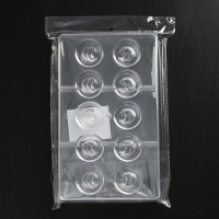 Форма для конфет и шоколада «Конфи», 20×12×2,5 см, 10 ячеек 3×1,5 см, цвет прозрачный Форма для конфет и шоколада «Конфи», 20×12×2,5 см, 10 ячеек 3×1,5 см, цвет прозрачный