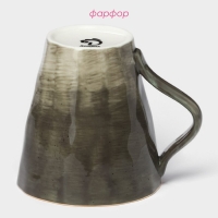 Кружка фарфоровая Доляна «Млечный путь», 350 мл, цвет серый Кружка фарфоровая Доляна «Млечный путь», 350 мл, цвет серый