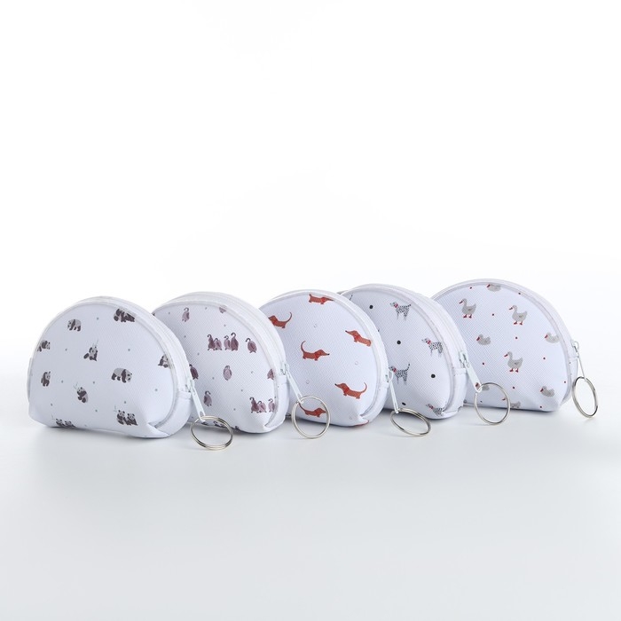 Монетница на молнии &laquo;Выбражулька&raquo;, цвет белый, МИКС