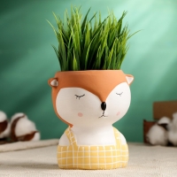 Горшок "Милая Лисичка" желтый, 6х11см Горшок "Милая Лисичка" желтый, 6х11см