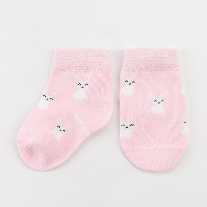 Носки детские Крошка Я «Зайчики», цвет розовый, 12-14 см Носки детские Крошка Я «Зайчики», цвет розовый, 12-14 см
