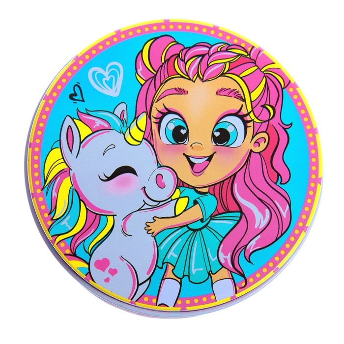 Набор для творчества «Создай своё украшение: Единорог», в металлической банке Набор для творчества «Создай своё украшение: Единорог», в металлической банке