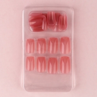 Накладные ногти «Тёмный беж», 24 шт, клеевые пластины, форма квадрат, цвет глянцевый темно-бежевый Накладные ногти «Тёмный беж», 24 шт, клеевые пластины, форма квадрат, цвет глянцевый темно-бежевый