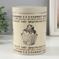 Шкатулка металл цилиндр "Сладкая выпечка" набор 4 шт 9,5х6; 11х7,5; 12,5х9; 14х10,5х10,5 см   975901