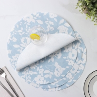 Салфетки сервировочные на стол Доляна «Акварель. Круг», 4 шт, d=38 см, цвет голубой Салфетки сервировочные на стол Доляна «Акварель. Круг», 4 шт, d=38 см, цвет голубой