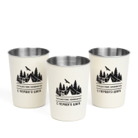 Набор кемпинговых стаканов "Путешествие начинается с первого шага", 320 мл, 3 шт Набор кемпинговых стаканов "Путешествие начинается с первого шага", 320 мл, 3 шт