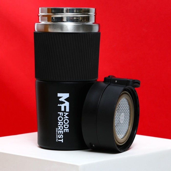 Термостакан с кнопкой MODE FORREST, 380 мл, цвет чёрный, сохраняет тепло 6-8 ч Термостакан с кнопкой MODE FORREST, 380 мл, цвет чёрный, сохраняет тепло 6-8 ч