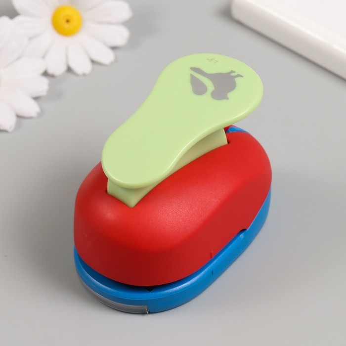 Дырокол фигурный рисунок 3,8х3,8 см "Птичка" 7х5,2х9,2 см, МИКС