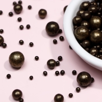 Посыпка кондитерская "Жемчуг", бронза, микс, 50 г Посыпка кондитерская "Жемчуг", бронза, микс, 50 г