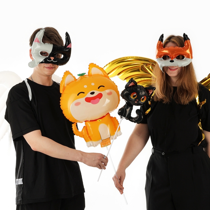 Набор фольгированных шаров «Карнавальный набор. Лисичка», 3 шт. Набор фольгированных шаров «Карнавальный набор. Лисичка», 3 шт.