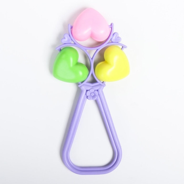 Погремушка на палочке &laquo;Сердечки&raquo;, виды МИКС