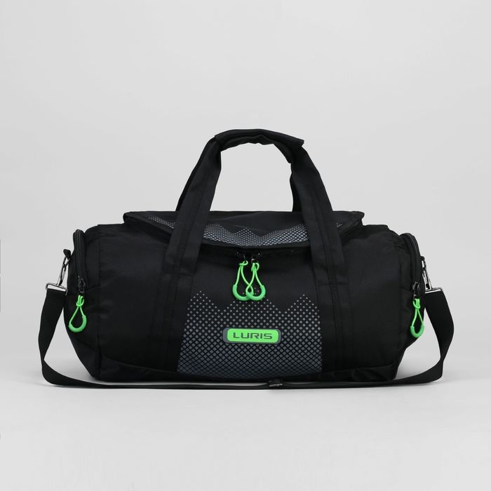 Сумка спортивная на молнии, 2 наружных кармана, средний размер, цвет чёрный Сумка спортивная на молнии, 2 наружных кармана, средний размер, цвет чёрный