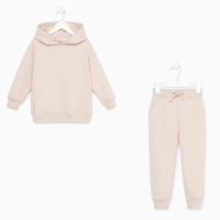 Костюм детский (худи, брюки) KAFTAN "Basic line", размер 32 (110-116), цвет кофейный