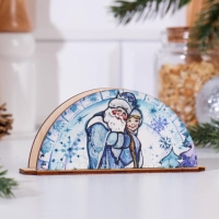Салфетница "Дед Мороз и Снегурочка", 13,5&times;3,1&times;6 см