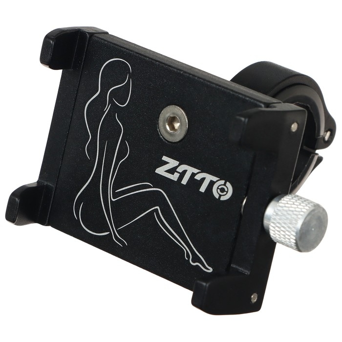 Держатель телефона на руль, алюминий, цвет чёрный Держатель телефона на руль, алюминий, цвет чёрный