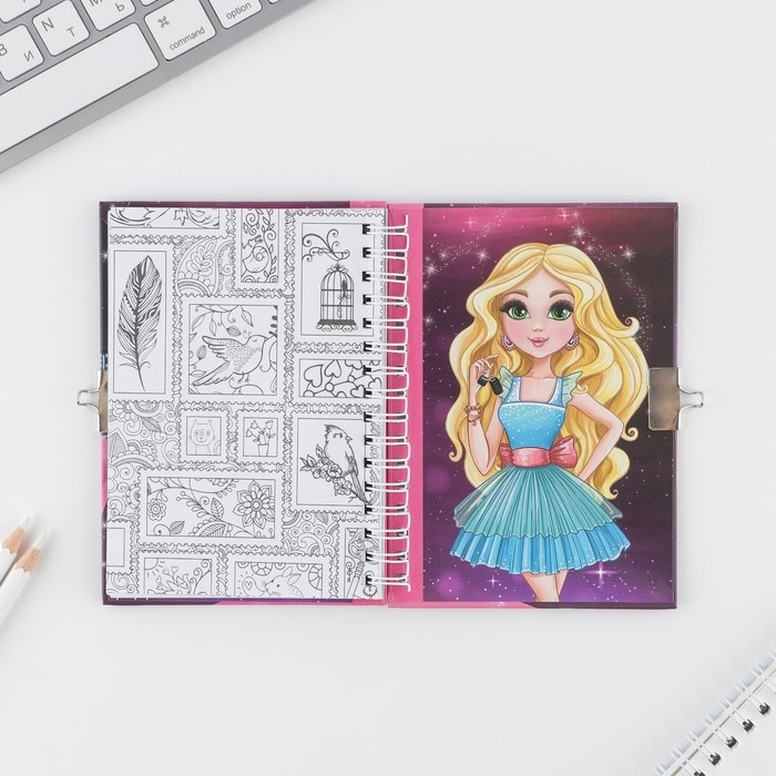 Анкета на замочке, в твердой обложке А6, 40 листов &laquo;Анкета классной девчонки и ее подруг&raquo;