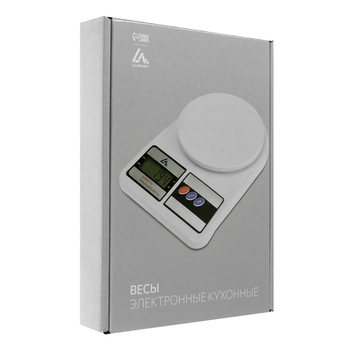 Весы кухонные Luazon LVK-704, электронные, до 7 кг, белые Весы кухонные Luazon LVK-704, электронные, до 7 кг, белые