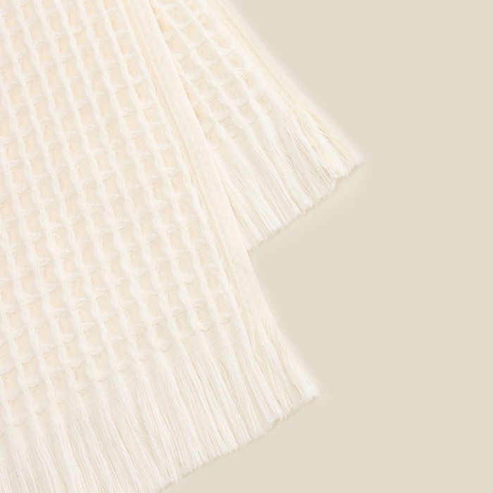 Полотенце вафельное SL HOME: Boho "Айвори" 90х150 см, 100% хлопок, 300 г/м2