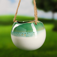 Кашпо подвесное "Круглое" зеленое, 11х11х9см Кашпо подвесное "Круглое" зеленое, 11х11х9см