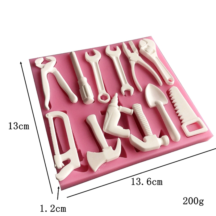 Форма силиконовая универсальная &laquo;Инструменты&raquo;, 13,6 &times; 13 &times; 1,2 см