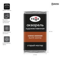 Акварель художественная в кювете 2,6 мл, Гамма "Старый Мастер", сиена жжёная, 200521110