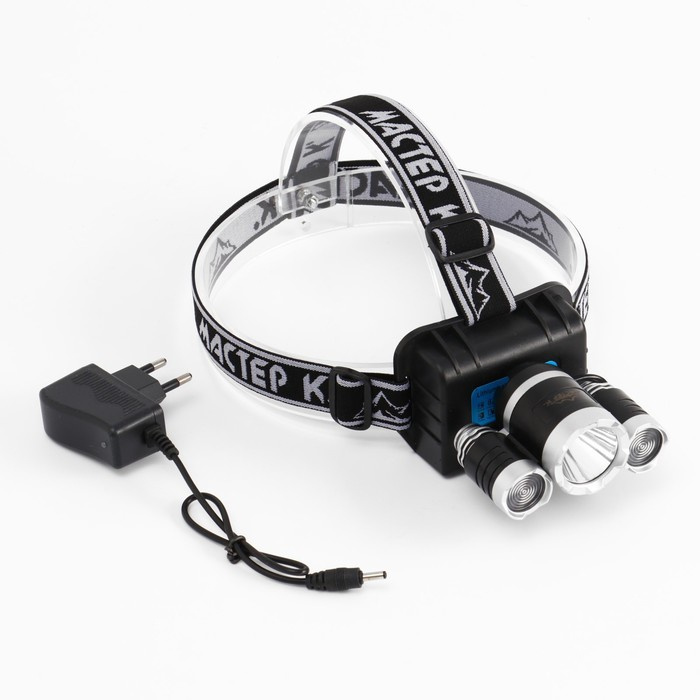 Фонарь налобный аккумуляторный Фонарь налобный аккумуляторный "Мастер К", 10 Вт, 1200 мАч, 600 лм, 8 х 9 х 6 см