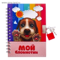 Записная книжка на замочке &laquo;Мой Записная книжкаик&raquo;, А6, 50 листов.