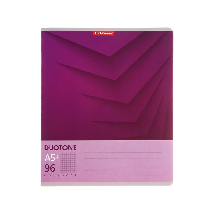 Тетрадь 96 листов в клетку, ErichKrause Duotone Next, обложка мелованный картон, блок офсет 100% белизна, МИКС