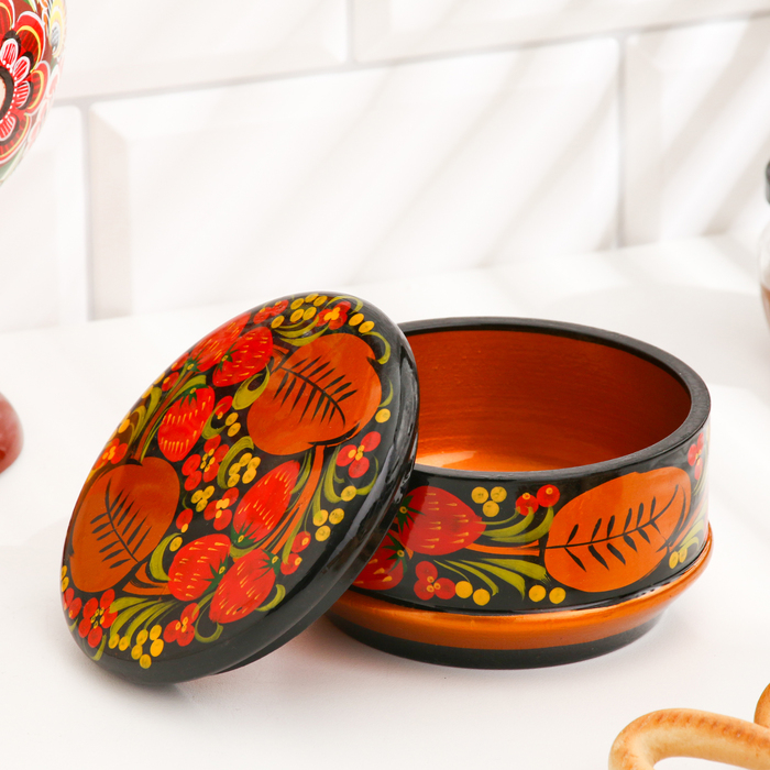 Коробка «Ягодка», большая, 13×7 см, хохлома Коробка «Ягодка», большая, 13×7 см, хохлома