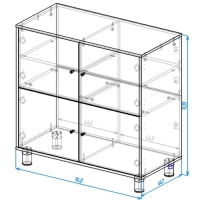 Комод Ромбы HYGGE, 940х450х930, Дуб/Белый