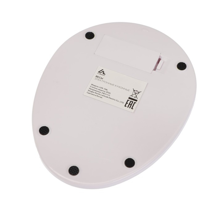 Весы кухонные Luazon LVK-706, электронные, с чашей, до 5 кг, белые Весы кухонные Luazon LVK-706, электронные, с чашей, до 5 кг, белые