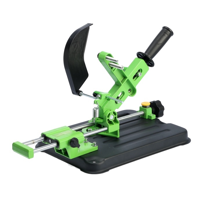 Стойка для УШМ ТУНДРА, d=100-125 мм, угловые тиски 45°, движущаяся платформа Стойка для УШМ ТУНДРА, d=100-125 мм, угловые тиски 45°, движущаяся платформа