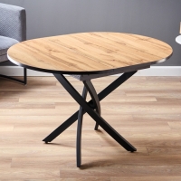 Стол кухонный на одной ножке раздвижной Норд, 90(122)х90х79, ЛДСП 22мм/Пластик, Дуб Вотан