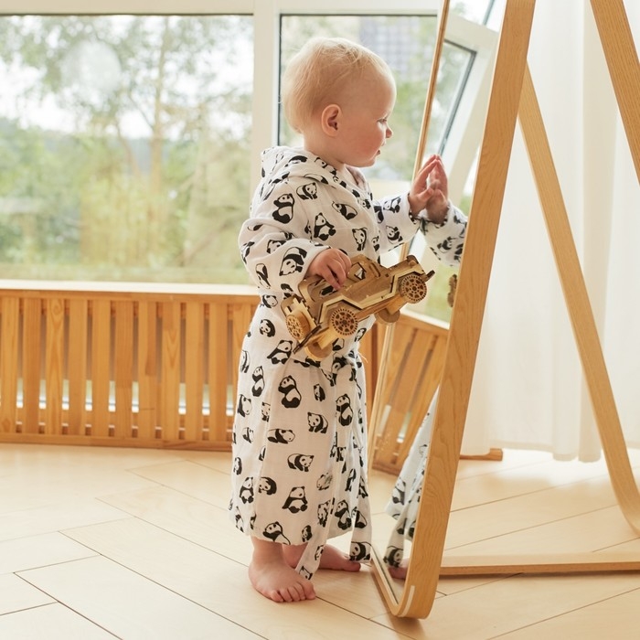 Халат детский муслиновый LoveLife &laquo;Панды&raquo; (2 года, рост 92-98 см) 100% хлопок, 235 гр/м2