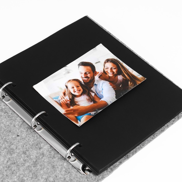 Фотоальбом войлок 30 листов "Сердечко"  25х23 см