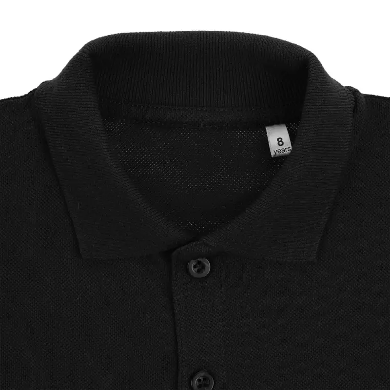 Рубашка поло детская Virma Kids, черная, 8 лет
