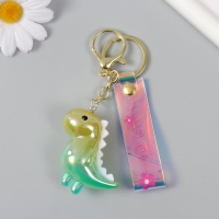 Брелок пластик с карабином, ремешком "Динозаврик" зелёный 2,5х5,5х5 см Брелок пластик с карабином, ремешком "Динозаврик" зелёный 2,5х5,5х5 см