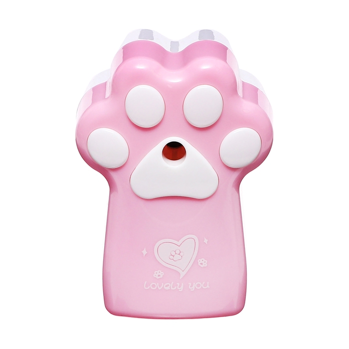 Точилка механическая с контейнером, Лапка розовая Точилка механическая с контейнером, Лапка розовая