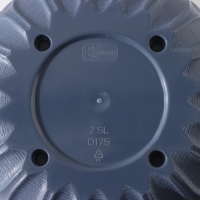 Горшок для цветов с поддоном &laquo;Wave&raquo;, 2,5 л, d=17,5 см, цвет серый