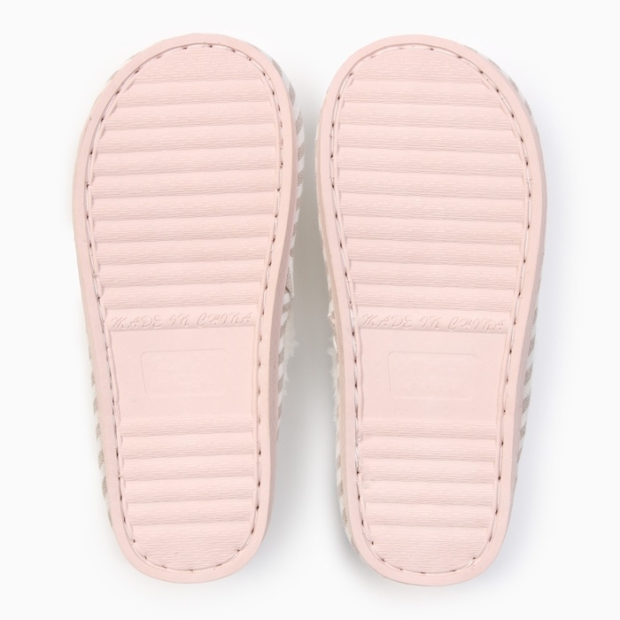 Тапочки женские, размер 40-41, бежевый Тапочки женские, размер 40-41, бежевый