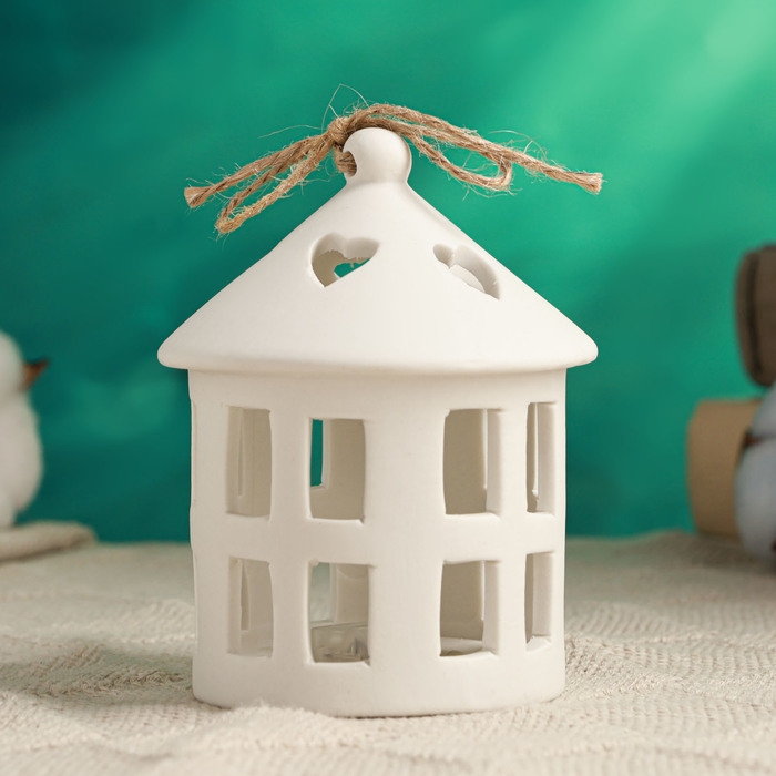 Фигура с подсветкой Фигура с подсветкой "Домик с сердечками" 7,5х7,5х10,5см