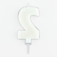 Свеча для торта, цифра с шейкером «2» , 9,5 х 4 см Свеча для торта, цифра с шейкером «2» , 9,5 х 4 см