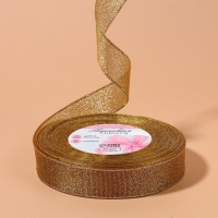 Лента парчовая, 20 мм, 23 &plusmn; 1 м, цвет бежевый №035
