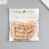 Декор для творчества дерево "Прищепка - Счастье заказывали?" набор 10 шт Декор для творчества дерево "Прищепка - Счастье заказывали?" набор 10 шт