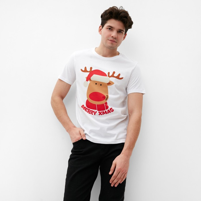 Футболка мужская KAFTAN "Merry Xmas" размер 54