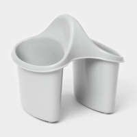 Сушилка для столовых приборов, 2 отделения, 17×15,2×16 см, цвет серый Сушилка для столовых приборов, 2 отделения, 17×15,2×16 см, цвет серый