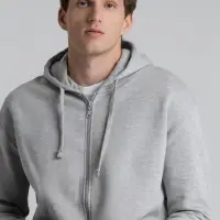 Толстовка на молнии с капюшоном Siverga Heavy 2.0, серый меланж, размер S Толстовка на молнии с капюшоном Siverga Heavy 2.0, серый меланж, размер S