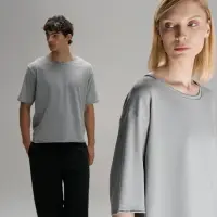 Футболка оверсайз унисекс Vozduh, светло-серая, размер XS/S Футболка оверсайз унисекс Vozduh, светло-серая, размер XS/S